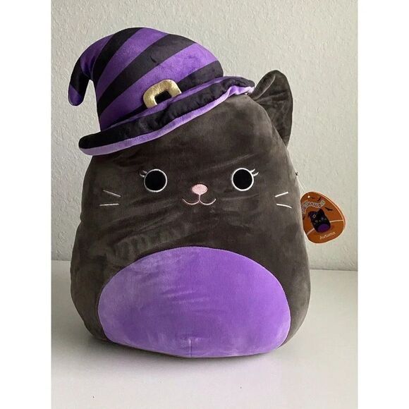 Squishmallow 16” Autumn Black Cat With Halloween Witch Hat Soft Plush NEW 2023 - Picture 1 of 12
